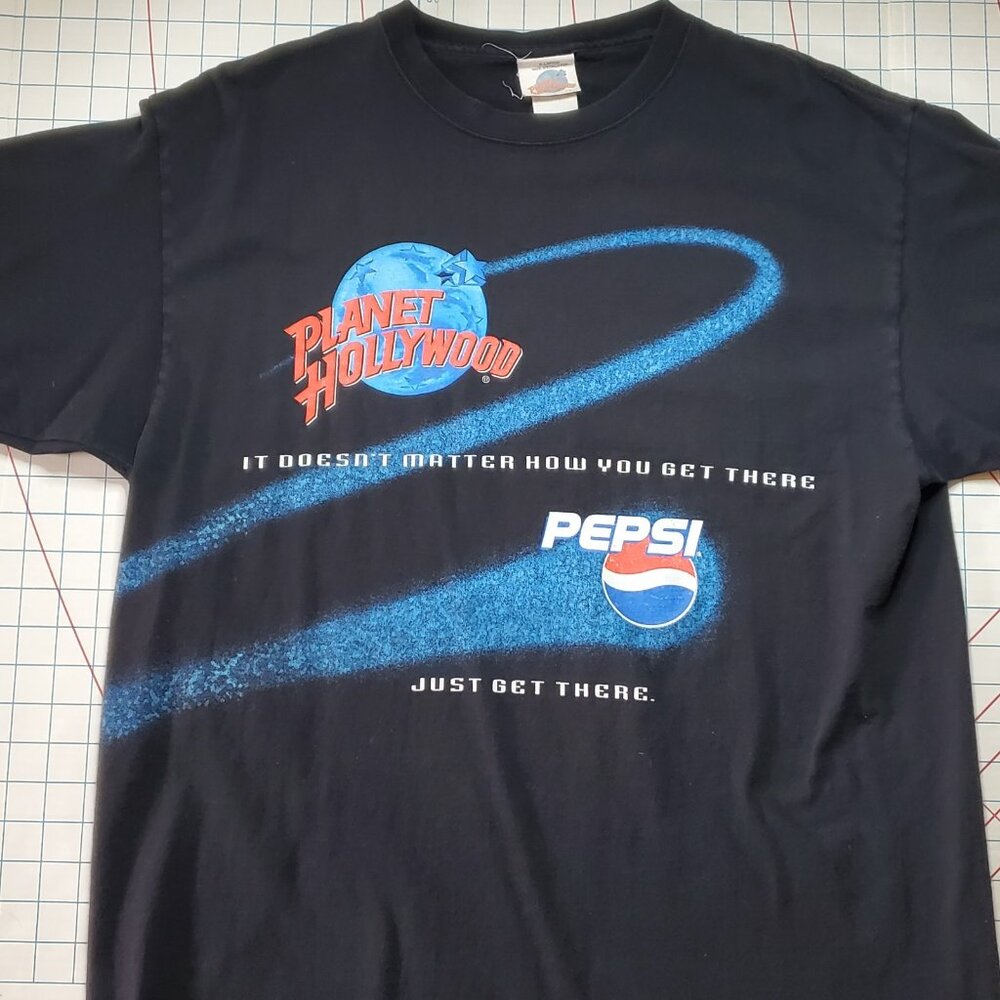 Planet Hollywood Pepsi 1991 T-shirt Xlarge It Doesn't Matter Black Vintage